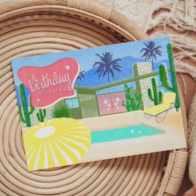 Birthday Wishes from Palm Springs-Greeting & Note Cards-Peggy Press Co-Peggy Press Co