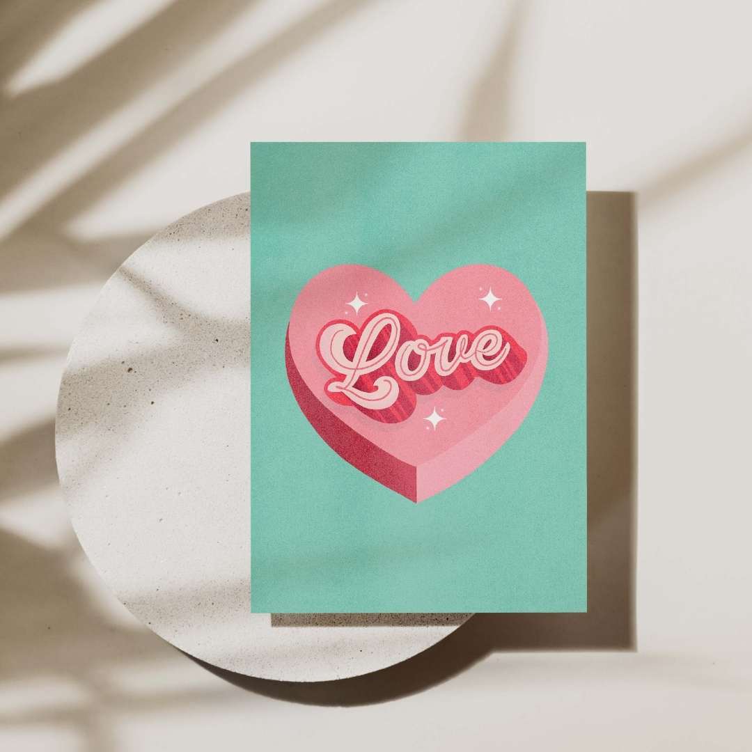 Peggy Press Co[product_name]Candy hearts are the perfect convo starters and this card is no different. Send the perfect message to your love with our Candy Heart card. - Blank inside- Digital print- Premium envelope