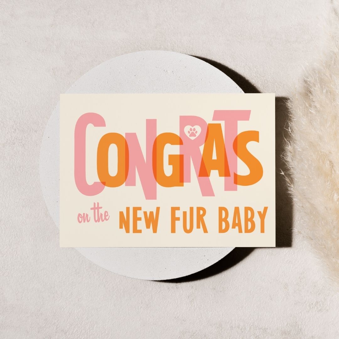 Congrats on the New Fur Baby-Greeting & Note Cards-Peggy Press Co-Peggy Press Co