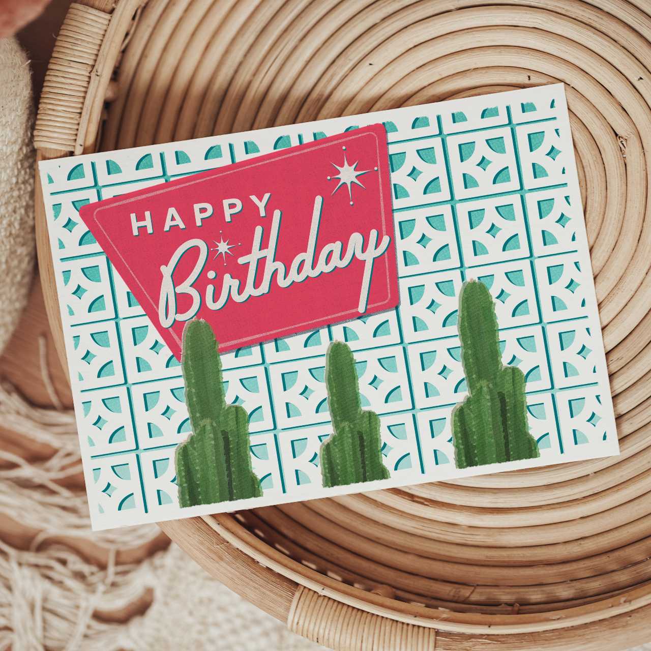 Happy Breeze Block Birthday-Greeting & Note Cards-Peggy Press Co-Peggy Press Co