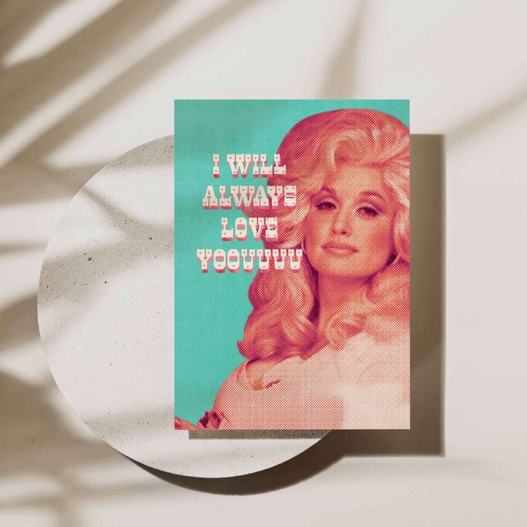 Peggy Press Co[product_name]Channel your inner Dolly with our I will always love you card. (Don't pretend you didn't read that in her singing voice!) - Blank inside- Digital print- Premium envelope